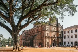 Front video of SFX church in old goa